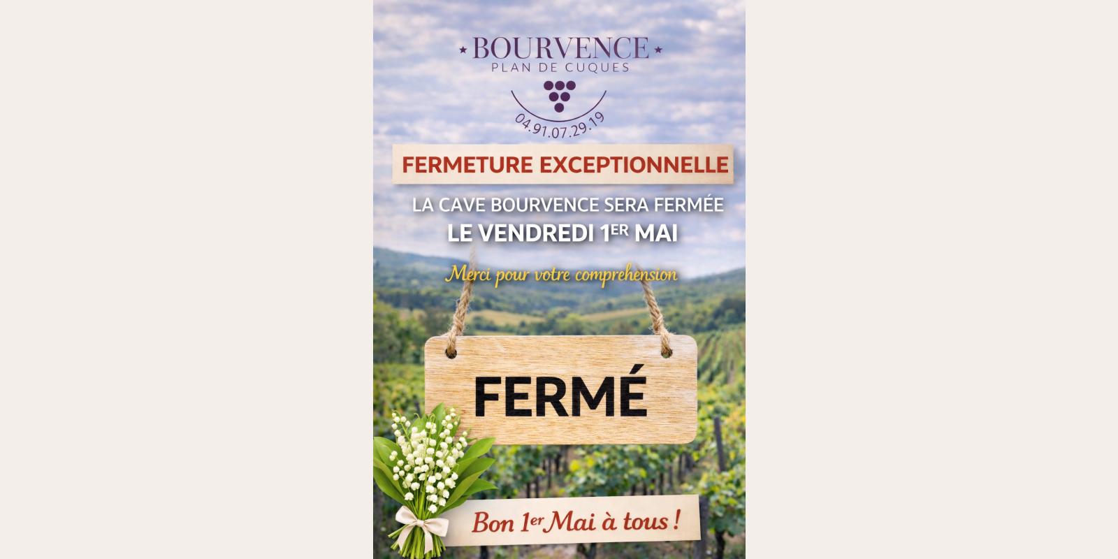 Fermeture du 1er Mai